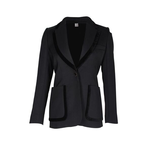 Sandro Paris Jackets & Blazers - Sandro Elna Single-Breasted Blazer in Black Wool